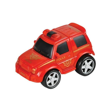 Rev Up And Go Friction 4" Red Police Car Toy Vehicle