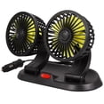 thumbnail image 2 of HONMEET Ventilador doble portátil para coche, ventilador de refrigeración para automóvil, ventilador de circulación de aire giratorio para vehículos., 2 of 6