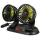 thumbnail image 4 of Ventilador de doble cabezal para coche, ventilador de refrigeración automático portátil, ventilador giratorio de circulación de aire para vehículo, 4 of 7