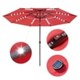 thumbnail image 1 of Yescom 11 Ft 3 Tier Patio Umbrella with Solar LED Crank Tilt Button Yard Home, 1 of 11