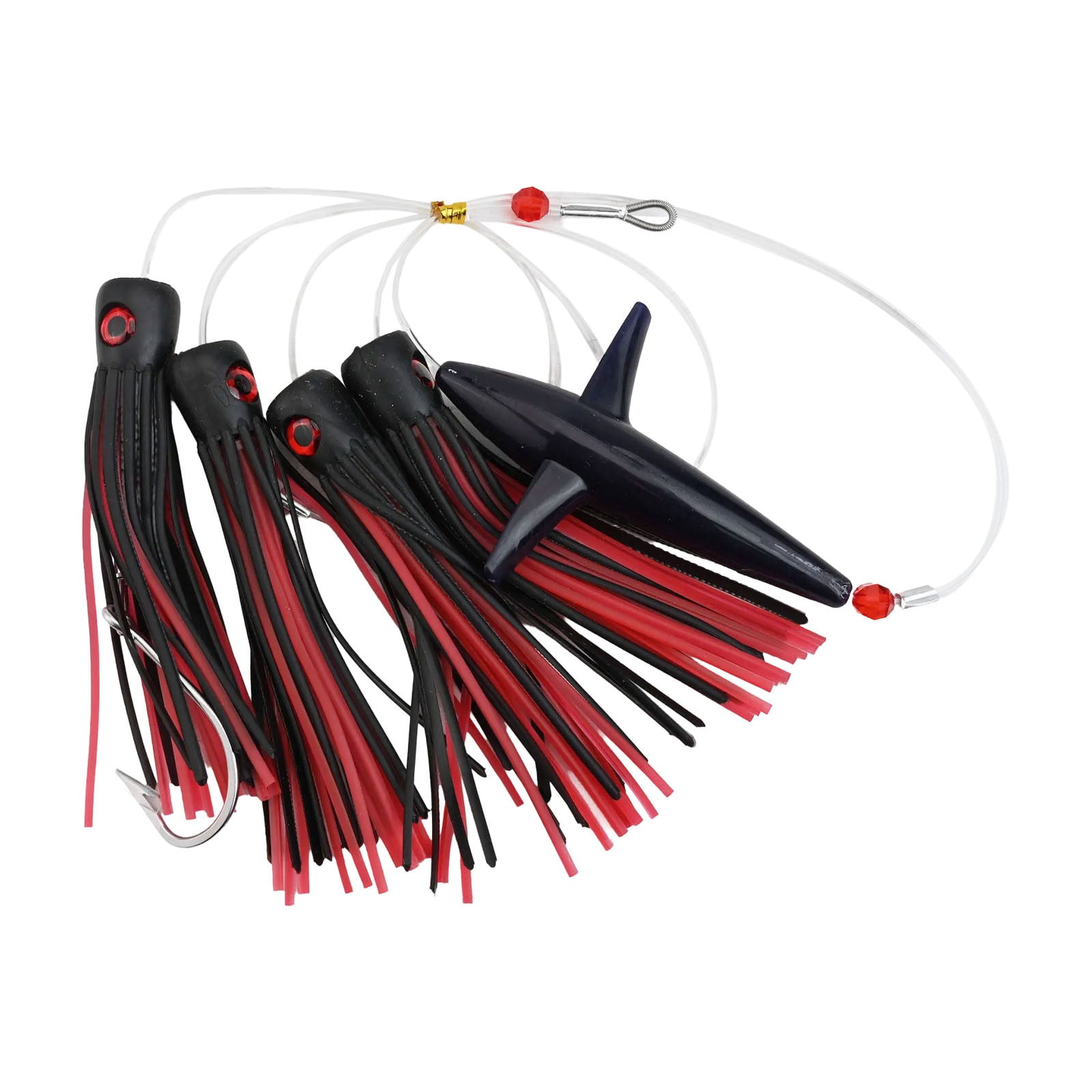 Sportact Fishing,Fishing Accessories,Feather Rig Bird Trolling Lure squid Tuna Daisy Chain for Big Game Fishing Rigged,Fishing Gear