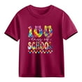 thumbnail image 6 of Spazoro Little & Big Girls Boys T-Shirts Tees, Casual Crew Neck Graphic Short Sleeve Breathable Summer Tops for Kids Unisex Wine Size 11 T, 6 of 7