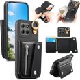 thumbnail image 1 of wonima11 Asuwish Phone Case for Motorola Moto G15 4G LTE Wallet Cell Cover with Stand Zipper Purse Credit Card Holder Slot MotoG15 G 15 XT2521-2 Women Men Girls Black, 1 of 1