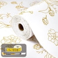 thumbnail image 1 of Revestimientos de estantería Cismmy Gold Floral para armarios de cocina de 30 cm x 12 m, 1 of 9