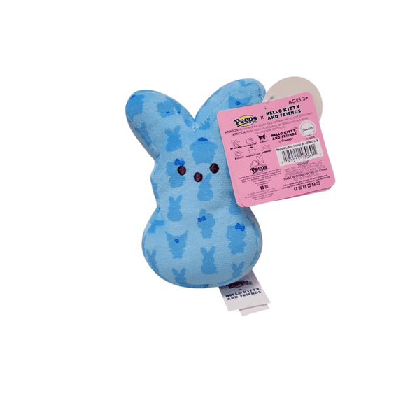 Peeps x Hello Kitty and Friends Blue Bunny with Pattern 6 inch Strawberry Scented