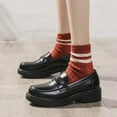 thumbnail image 2 of Women's leather penny loafer uniform dress shoes for ladies, 2 of 4