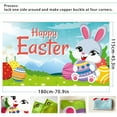 thumbnail image 4 of Easter Clearance 2024! CWCWFHZH Easter Banner Holiday Decorations Eggs Bunny Banner Cloth Holiday Party Photo Background, 4 of 5
