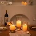 thumbnail image 3 of Sziqiqi Gold Hurricane Candle Holder: Set of 2 Candle Holders for Pillar Candles with Clear Glass Sleeve - Decorative Metal Pillars Stands for Wedding Party Christmas Holiday Dining Table Centerpiece, 3 of 7