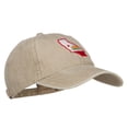 thumbnail image 5 of California State Flag Map Embroidered Washed Cap - Khaki OSFM, 5 of 5