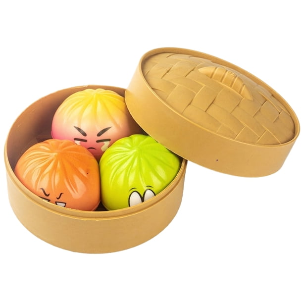 Moonsky Xiao long bao con carita, lento rebote, sopa falsa, muy divertido y realista, Juguete antiestres Squishy, Juguetes para ansiedad Adultos