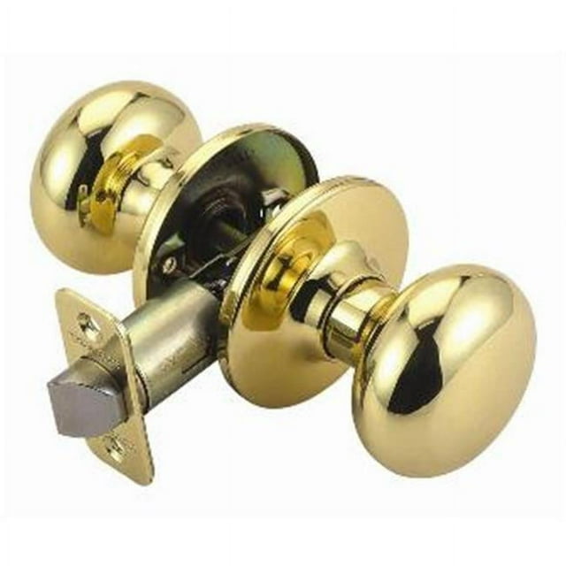 Design House 753269 Bouton de Porte à Verrouillage à 2 Voies - Réglable Dos - Finition Laiton Poli