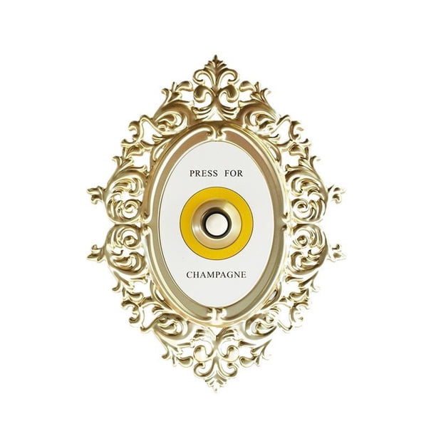 Adorno de campana creativo, timbre decorativo para puerta, decoración de pared, obra de arte, decoración Retro de escritorio, timbre dorado champán