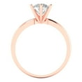 thumbnail image 4 of Solitaire Engagement Ring for Women - 1ct White Sapphire in 14K Rose Gold Promise Ring, 4 of 6