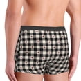 thumbnail image 3 of Goofa Black Plaid Heart Printed Men's Boxer Briefs Underwear, Moisture-Wicking Underwear, Trunk,Soft and Breathable Cotton Underwear-Medium, 3 of 9