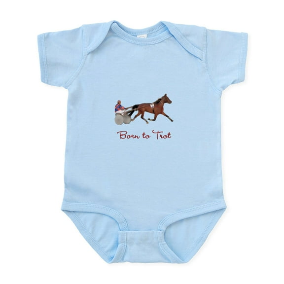 CafePress - Born To Trot Infant Bodysuit - Baby Light Bodysuit, Size Newborn - 24 Months