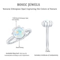 thumbnail image 5 of Rosec Jewels Natural Ethiopian Opal Flower Engagement Ring (1.6 Ct, AAA Quality) - Opal Solitaire Ring - with Jewelry Box, 18K White Gold, US 3.50, 5 of 9