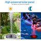 thumbnail image 3 of Bomba de fuente de agua de energía solar de fuentes de 3W con luz LED de color, 7 boquillas y 4 fijadores para piscina al aire libre de estanque de jardín, 3 of 5