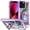 Purple, variant on Armor Case for iPhone 13 Pro Max, Adjustable Kickstand & Military Grade Shockproof Heavy Duty Protective Ring Holder Clear PC Back & TPU Frame for iPhone 13 Pro Max 6.7 inch, Black