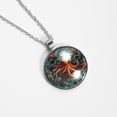 thumbnail image 4 of Octopus Stunning Glass Circular Pendant Necklace – Elegant Jewelry Piece for Women, 4 of 5