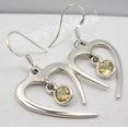 thumbnail image 2 of SilverStarJewel 925 Silver Citrine Earrings 1.5" Women Fashion Jewelry, 2 of 3