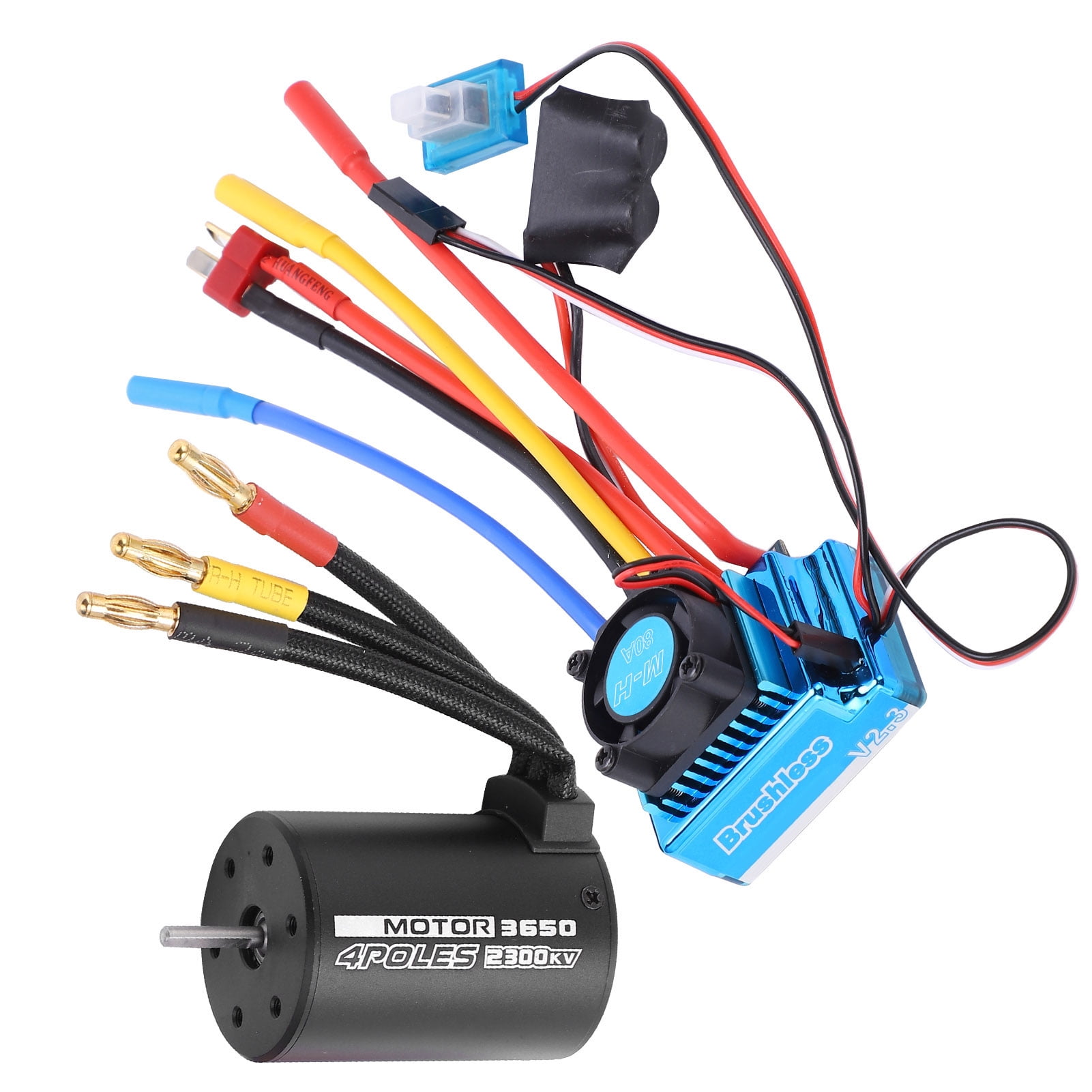 Details about  / Lightweight 3650 2300KV Brushless Motor Replacement Parts Set For 1//10 RC Car