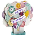 thumbnail image 5 of Hallmark Paper Wonder 3D Pop-Up Birthday Card (Pink, Purple and Teal Balloons with Presents), 5 of 7