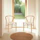 thumbnail image 4 of Ilios Innova | Juego de 2 sillas de comedor Bone con estructura de madera de haya y asiento de cuerda de papel tejido resistente, diseño minimalista moderno para comedor., 4 of 9