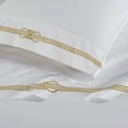 thumbnail image 5 of Superior Moonlawn Embroidered Cotton Bed Sheet Set, Twin XL, White/Gold, 5 of 10
