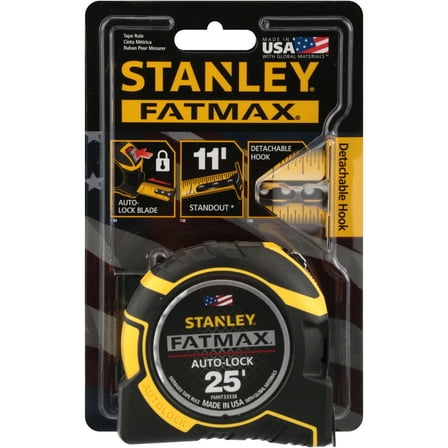 Stanley FMHT33338L 25' L X 1-1/4" W FATMAX® Auto Lock Tape Measure