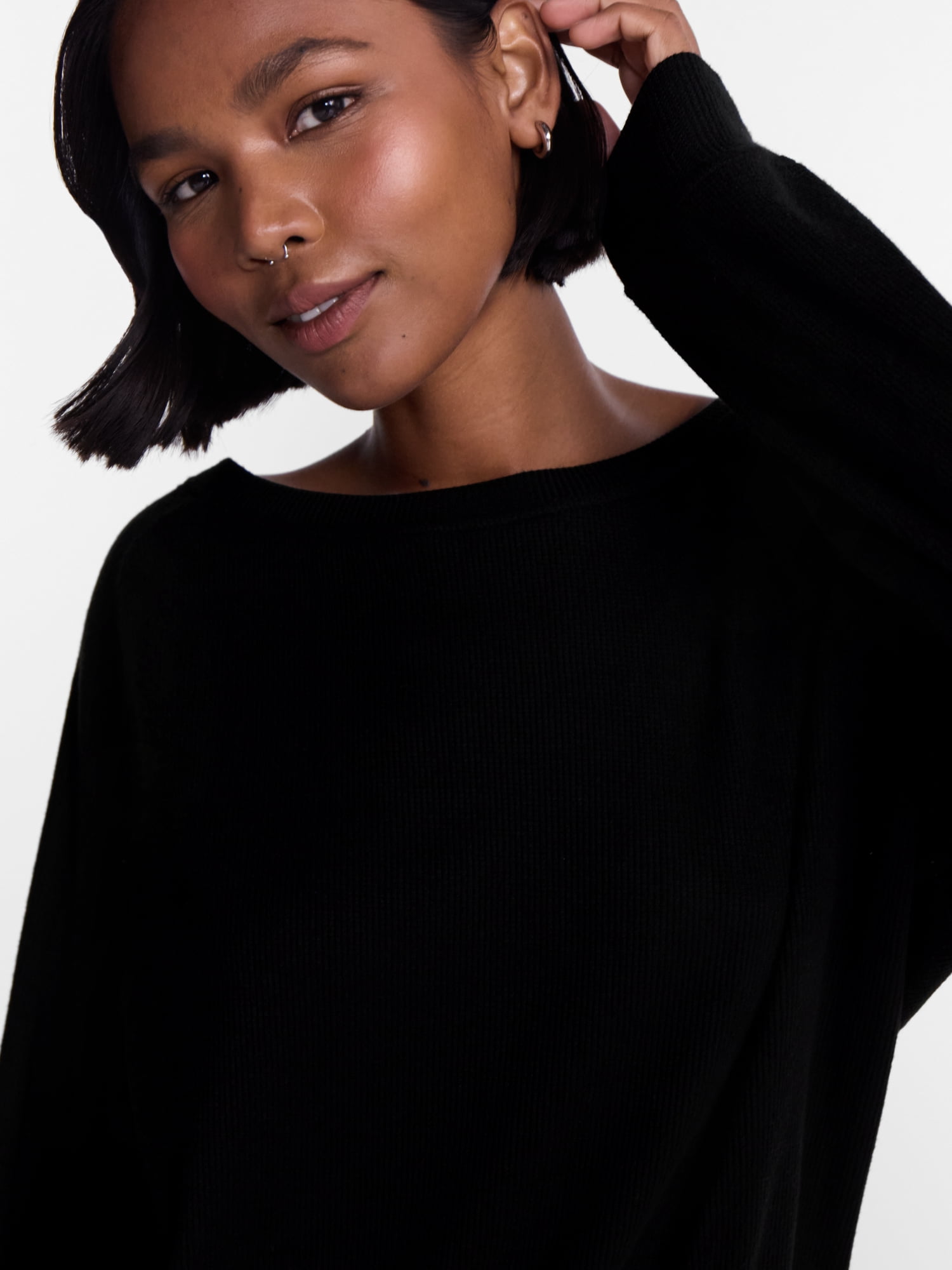 No Boundaries Waffle Knit Sleep Top, Women’s and Women’s Plus XS-2X