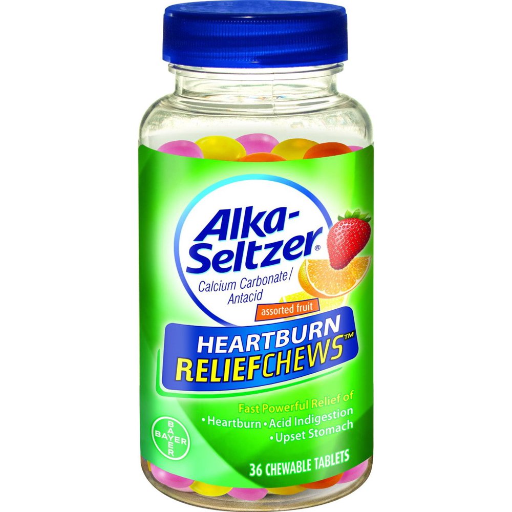 24 PACKS AlkaSeltzer Heartburn Relief Chews, 36 Count