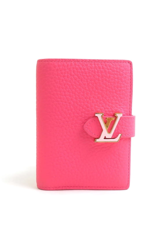 Pre-Owned Louis Vuitton LV Vertical CP Wallet, Leather, Fuchsia, Women's, M82461, Free...