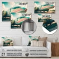 thumbnail image 4 of Designart "Nostalgic Skies Vintage Airplane III" Transportation Train Metal Wall Decor, 4 of 5