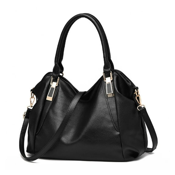 Cuoff Crossbody Bags for Women Fashion Soft Leather Large Capacity Bag One Shoulder Bag Black