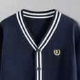 thumbnail image 4 of Gibobby Sweater Little Girls Boys Cardigan Sweater 0-12 Months 2t 3t 4t Toddler Cute Bow Front Long Sleeve Knit Print Sweater Tops(4-5 Years,Navy), 4 of 5
