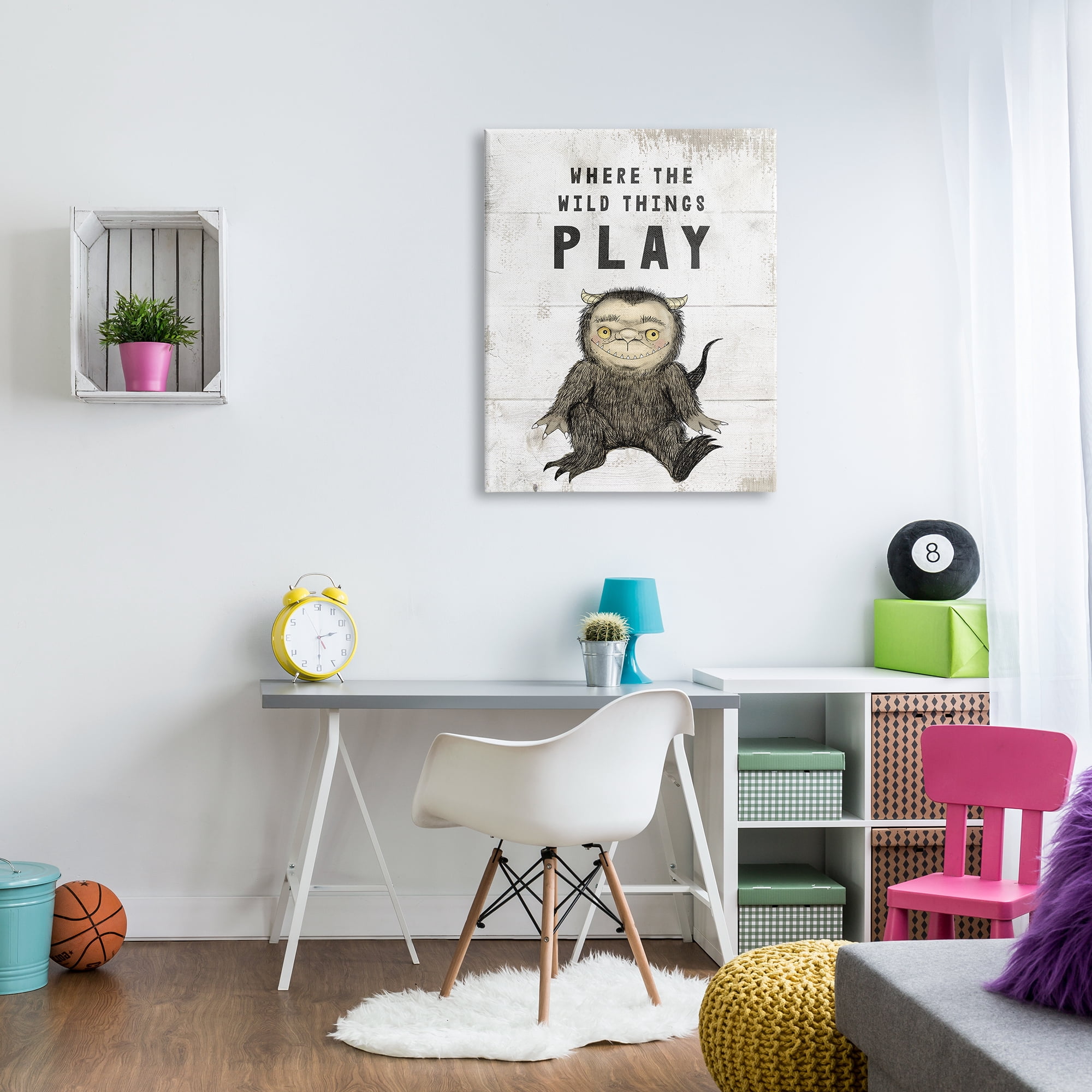 Stupell Industries Where Wild Things Play Rustic Mythical Forest Monster Literature & Film Painting Gallery Wrapped Canvas Print Wall Art, 30 x 40