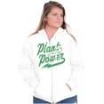 thumbnail image 4 of Plant Power Vegetarian Vegan Workout Unisex Fleece Graphic Zip Up Hoodie Brisco Brands 4X, 4 of 5