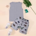 thumbnail image 4 of NIEWTR Toddler Clothes 2Pcs Sets Sleeveless Tank Tops and Shorts Summer Outfits Set Cute Infant Outfits 0-3T 12Months-5 Years Baby Boy Gift(A01-Grey,2-3 Years), 4 of 6