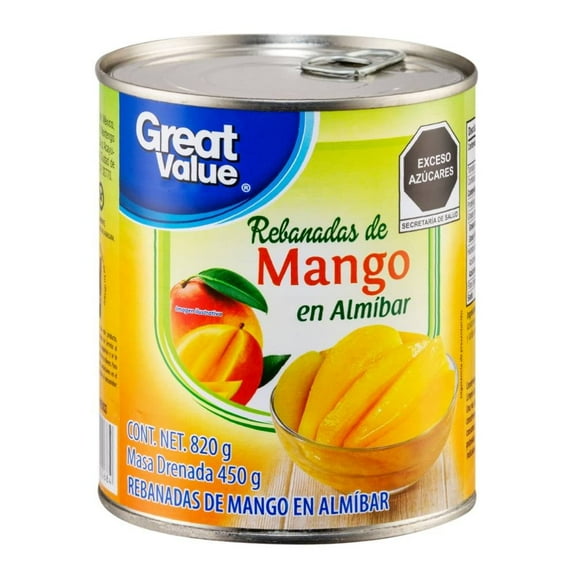 Rebanadas de Mango Great Value en Almíbar 820 g
