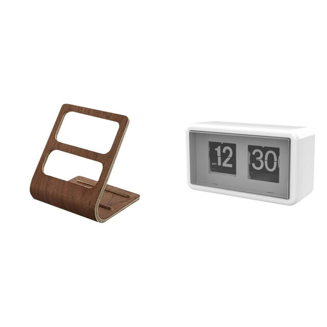 Organizador De Escritorio Con Control Remoto De TV, Caja De Almacenamiento Con Reloj De Escritorio Abatible, Dos Compartimentos, Estante Organizador Para Oficina, Mesa De Cocina, Decoración De