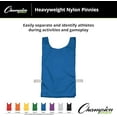 thumbnail image 2 of Champion Sports Heavyweight Nylon Pinnie, Pack of 12, Blue, Adult, 2 of 5