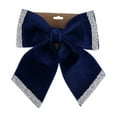 thumbnail image 2 of Christmas Decorations 10" Navy Blue Glitter Christmas Bows Hanging for Tree Wreaths Crafts Wrapping Accessories, 2 of 6