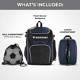 thumbnail image 4 of Vizari 'Cambria' Soccer Backpack | Versatile Multiple Sports Bag for Ultimate Convenience | For Youth and Adults - Black/White, 4 of 8