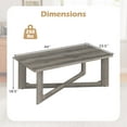 thumbnail image 3 of Gymax Coffee Table Solid Rubber Wood Center Table w/ X-Shaped Base for Living Room, 3 of 10