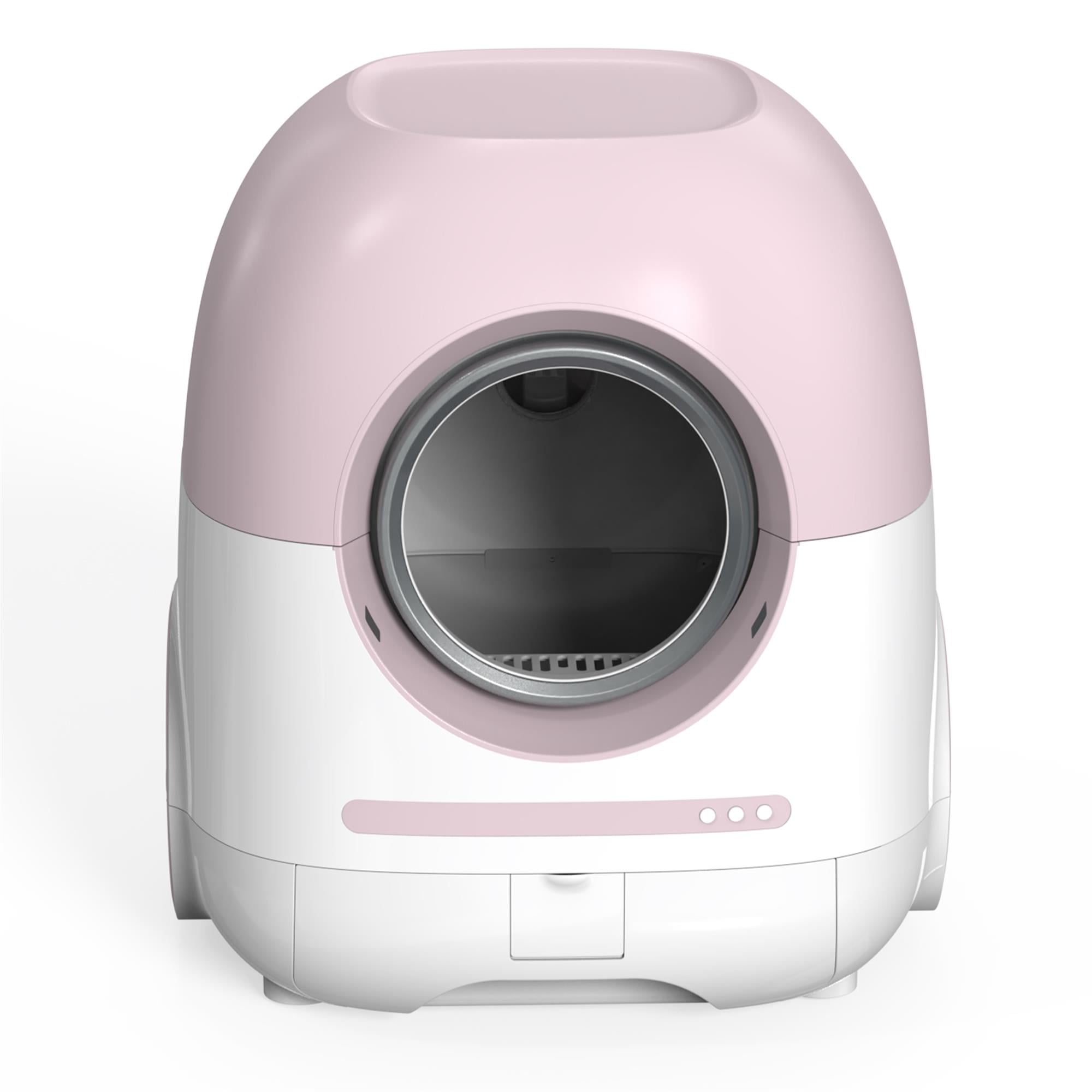 Pefilos 80L Large Capacity Smart Self Cleaning Cat Litter Box for Multi Cats, Automatic with Mat, Liner, Support 5G/Anti-Pinch, Pink Pefilos 80L Large Capacity Smart Self Cleaning Cat Litter Box for Multi Cats, Automatic with Mat, Liner, Support 5G/Anti-Pinch, Pink