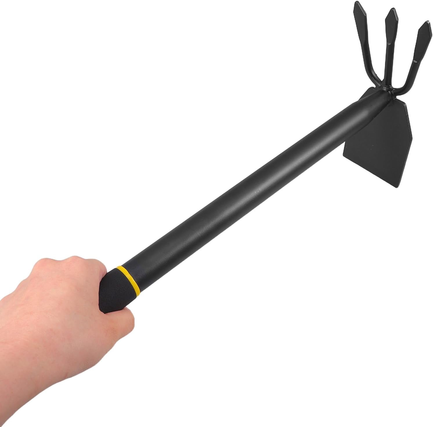 ABCISI Hoe and Cultivator, Garden Rake Hand Tiller Tool Heavy Duty Cultivator Hoe for loosening Soil Weeding Digging Flower Planting Garden Farming Agriculture Tool