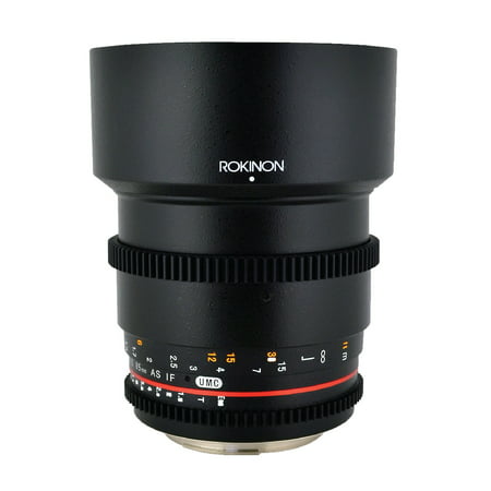 Rokinon CV85M-C 85mm t/1.5 Aspherical Lens for Canon with De-Clicked Aperture and Follow Focus