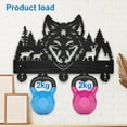 thumbnail image 4 of Wolf Deer Forest Coat Hooks Wall Mount Forest Animal Tree Wooden Key Holder for Wall 11.8×7.9inch Decorative Wall Hooks for Hanging with 5 Alloy Hooks for Entryway Kitchen Office Gift, 4 of 9