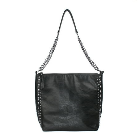 

1PC Large Capacity Chain Bag PU Leather Chic Rivet Bag Single Shoulder Bag for Women Girls