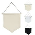 thumbnail image 2 of Canvas Banner on Sale Barhoo Triple Colored Canvas Hanging Banners – White Black & Beige Options with Wooden Rod Versatile Diy Decor for Events Home & Creative Projects Blank Banner Clearance, 2 of 9